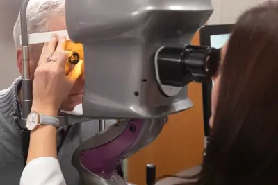 Patient undergoing light treatment